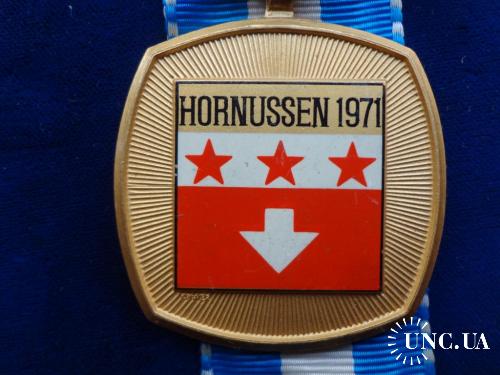 Швейцария стрелковая медаль 1971 кантон Цуг, г. Хорнуссен