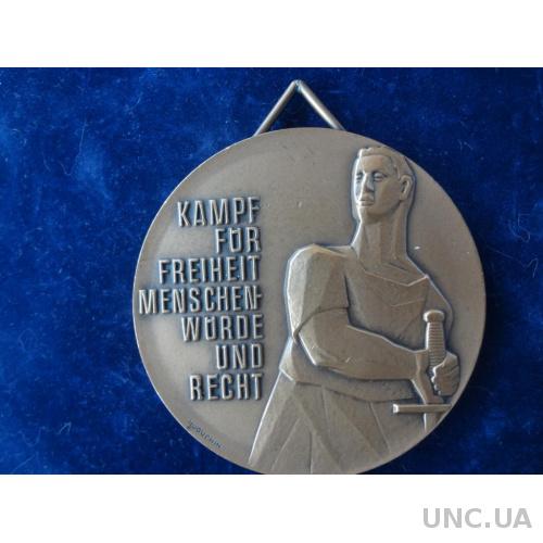 Швейцария стрелковая медаль 1972 Борьба за свободу, человечество и порядок  160 гр.  бронза