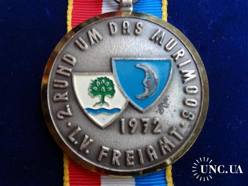 Швейцария стрелковая медаль 1972 кантон Аргау, округ Мури, коммуны Босвил и Бюнзен