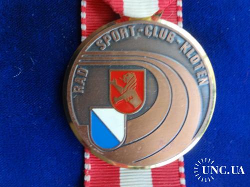 Швейцария стрелковая медаль 1975 кантон, г. Клотен