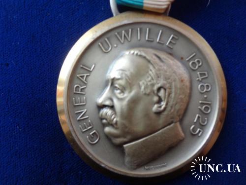 Швейцария стрелковая медаль 1976 кантон Цюрих, г. Лангнау. Генерал Вилле