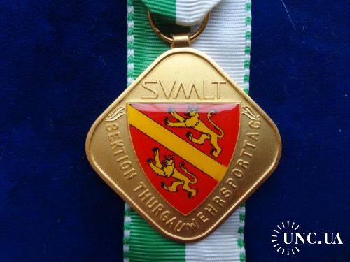Швейцария стрелковая медаль 1978 кантон Тургау. Герб