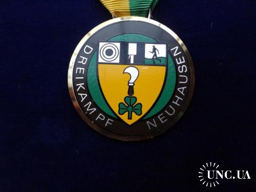 Швейцария стрелковая медаль 1978 кантон Тургау, коммуна Нойхаузен. Герб