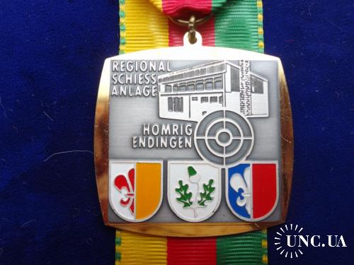 Швейцария стрелковая медаль 1979 кантон Тичино, г. Ендинген. Горное шале