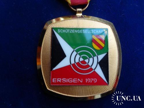 Швейцария стрелковая медаль 1979 кантон Женева, г. Эрзинген