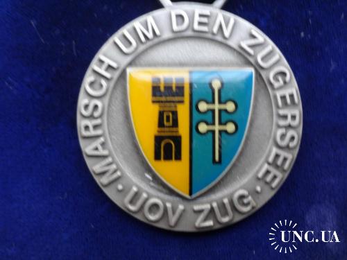 Швейцария стрелковая медаль 1979 Серия ’’о. Цугерзее’’: кантон Цуг, г. Бар