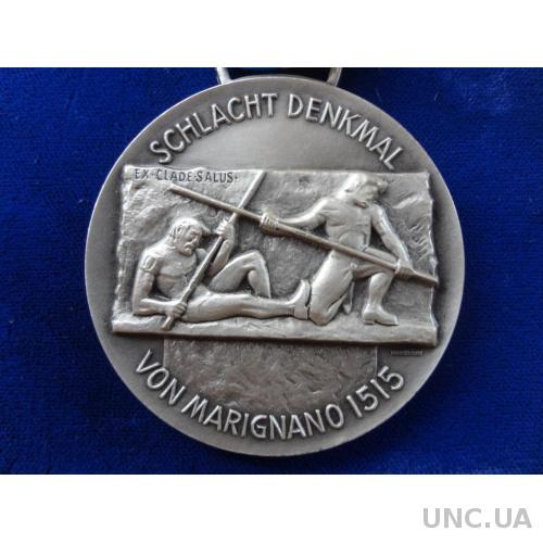 Швейцария стрелковая медаль 1980 кантон Цюрих. г. Маур, монумент битвы 1515