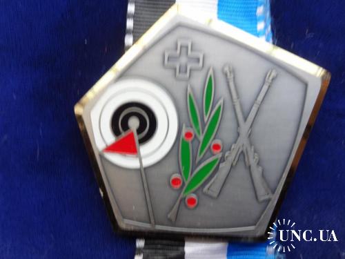 ,Швейцария стрелковая медаль 1987 кантон Аргау, г. Менцикен Alu Menziken Gruppe