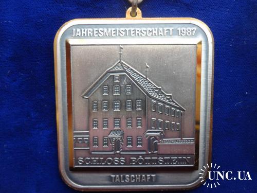 Швейцария стрелковая медаль 1987 кантон Цуг, коммуна Боттштейн замок Боттштейн