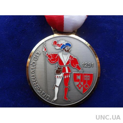 Швейцария стрелковая медаль 1991 кантон Унтервальден