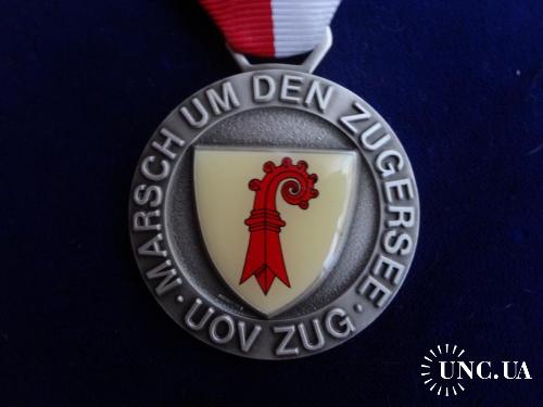 Швейцария стрелковая медаль 1995 Серия ’’о. Цугерзее’’: кантон , г.