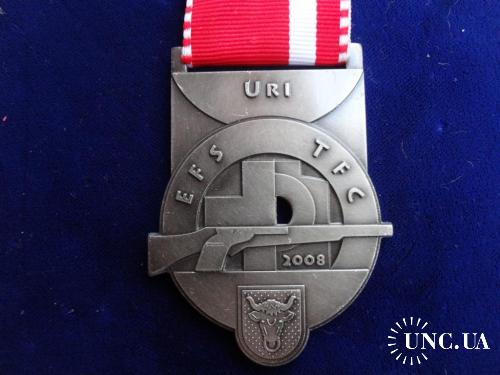 Швейцария стрелковая медаль 2008 серия 2002-18 ’’Винтовка’’: кантон Ури