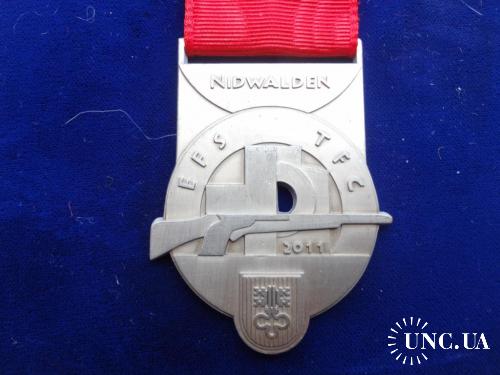 Швейцария стрелковая медаль 2011 серия 2002-18 ’’Винтовка’’: кантон Нидвальден