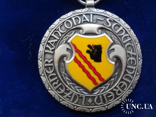 Швейцария стрелковая медаль серия 1962-88 кантон Люцерн: г. Ромоос 1984