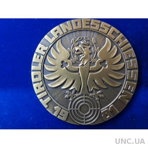 Швейцария Стрелковая медаль Тироль 1981 66,4 гр.