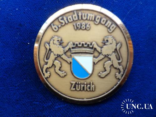 Швейцария значек участника ’’6-й парад в кантоне Цюрих’’ 1986