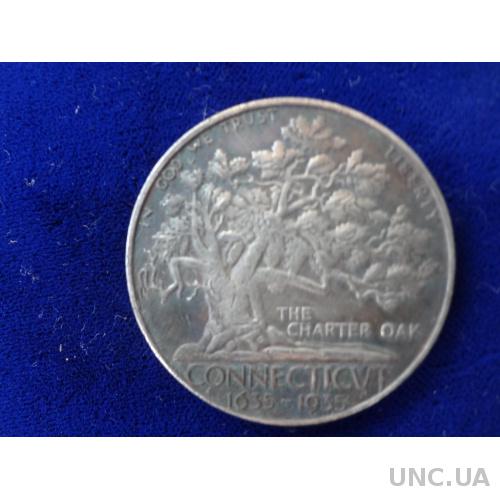 США 1/2 доллара 50 центов 1935 штат Коннектикут Дуб  серебро копия