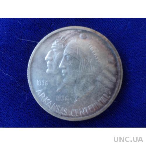 США 1/2 доллара Арканзас индейцы 1937 серебро 50 центов копия