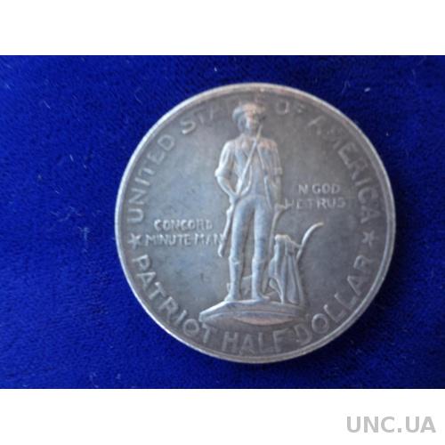 США 1/2 доллара г. Лексингстон монумент Патриот 1925 серебро 50 центов копия