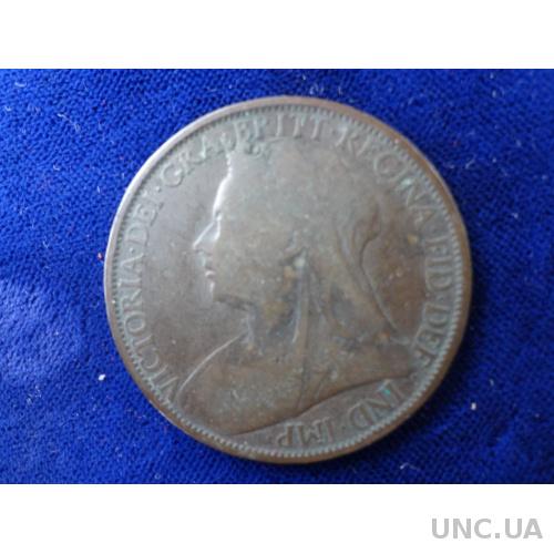 Великобритания 1 пенни 1896 королева Виктория