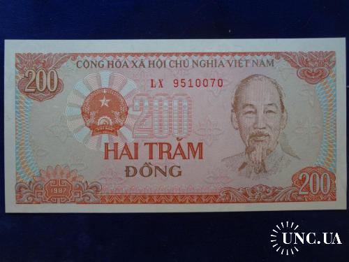 Вьетнам 200 донг 1987 Хо Ши Мин. Анц