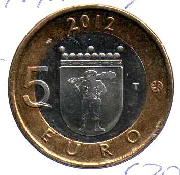 Лапландія (фін. Lappi, швед. Lappland), 5 євро, 2012, RAR!!!