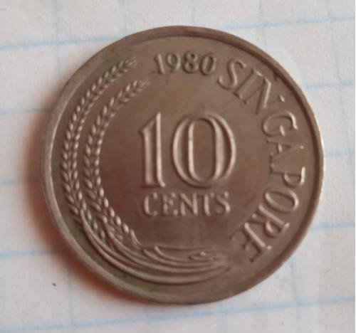 Сингапур 10 центов, 1980