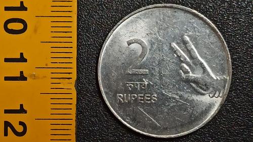 Індія 2 рупії 2010 рік. Нержавіюча сталь, 5.8g, ø 27mm