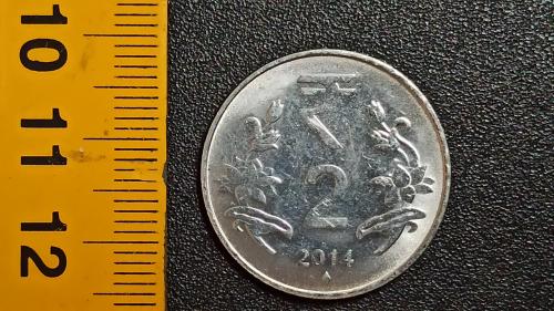 Індія 2 рупії 2014 рік. Нержавіюча сталь, 4.9g, ø 25mm
