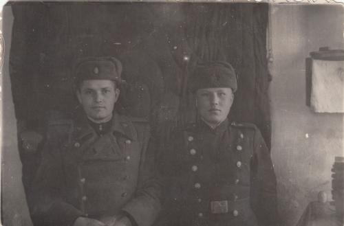 Фото. Офицер и солдат МВД. 1956 г.