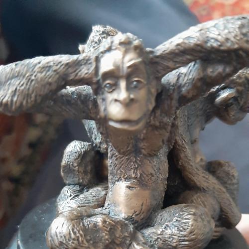 Бронзовая статуетка " три мудрых обезьяны"