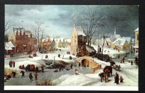 Брейгель мл. Brueghel el joven. Patsage nevado Снежный пейзаж. Музей Прадо, Мадрид. Printed in Spain