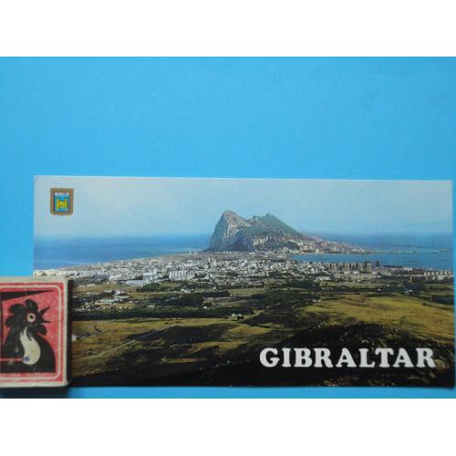 Открытка Гибралтар (Скала) Вид со стороны Испании. 1980-е гг.