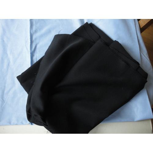 Ткань костюмная плотная черная синтетика Япония 70-е годы