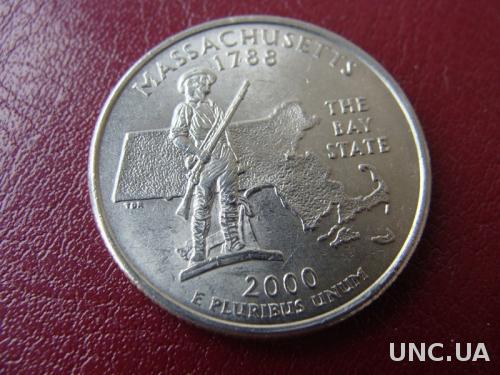 25 центов США  Массачусетс 2000 год