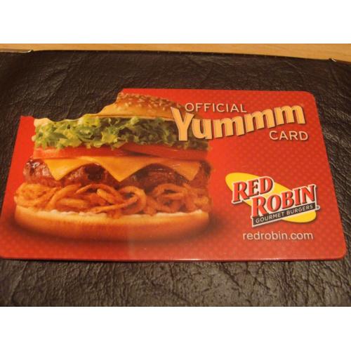 Карточка пластик США.  Red Robin Gourmet Burgers    № 3