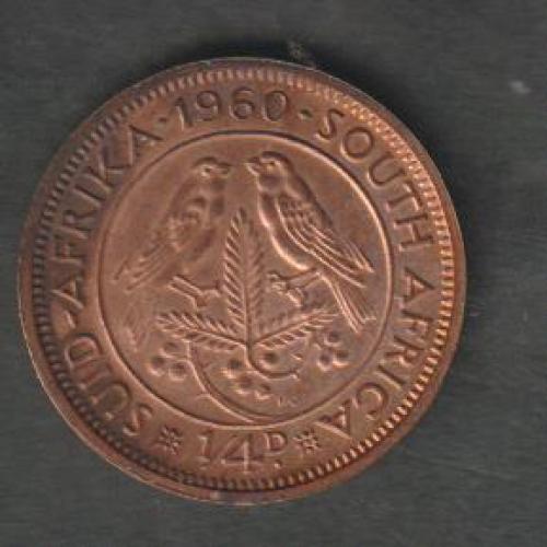 Южная Африка. 1/4 пенни. 1960 г. Анц