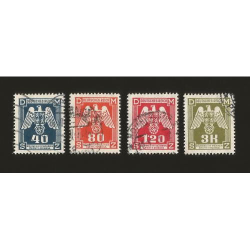 Германия Рейх Богемия и Моравия (Протекторат) 1941–43 4 шт., гашёные