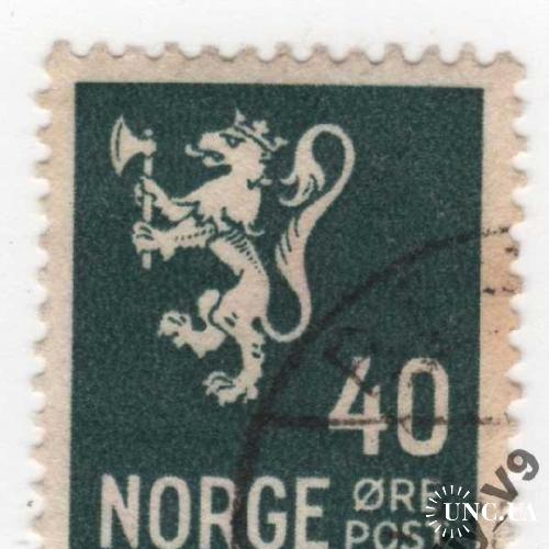 Норвегия 174 A16 40o dk slate grn. Без клея. Номер по каталогу Scott.