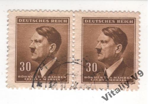 Рейх Богемия и Моравия Гитлер 63 A21 30(h) bister