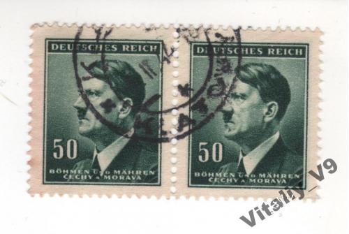 Рейх Богемия и Моравия Гитлер 65 A21 50(h) slate g