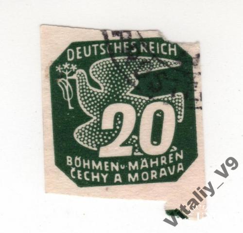 Рейх Богемия и Моравия P17 N2 20(h) dark green