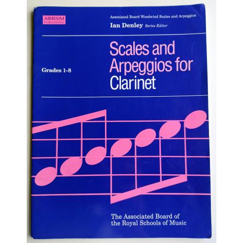 Scales and Arpeggios for Clarinet - Grades 1-8 - Associated Board Woodwind Scales and Arpeggios