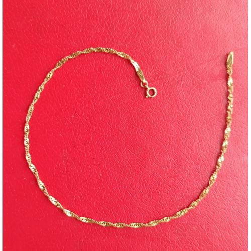 Золотий браслет «скрученная верёвка» 375 проби 24 см. 0,97 г. Британия.