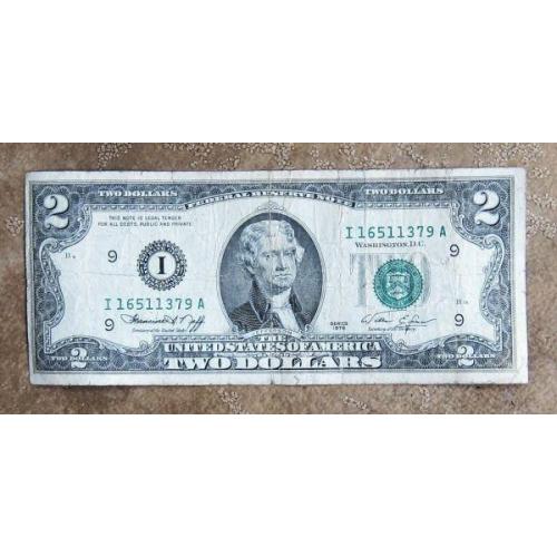 Банкнота 2 доллара, 1976 год, США