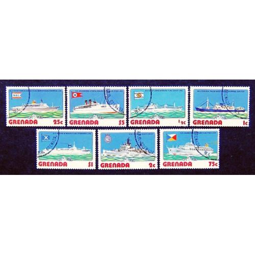 Марки Гренады 1977 г. Знаменитые корабли.