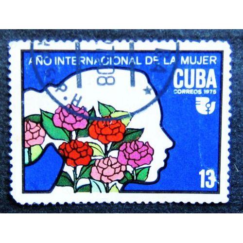 Марки Кубы 1975 г. Цветы, международный год женщин.