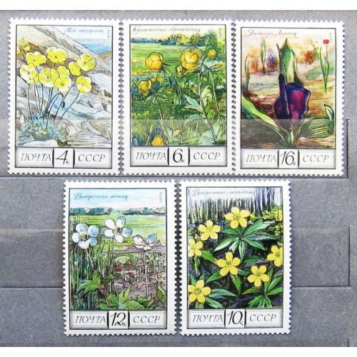 Марки СССР 1975 года. Флора СССР. MNH