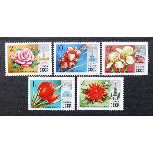 Марки СССР 1978 года. Цветы Москвы. MNH