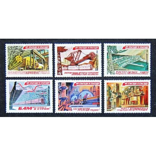 Марки СССР 1981 года. От съезда к съезду. MNH